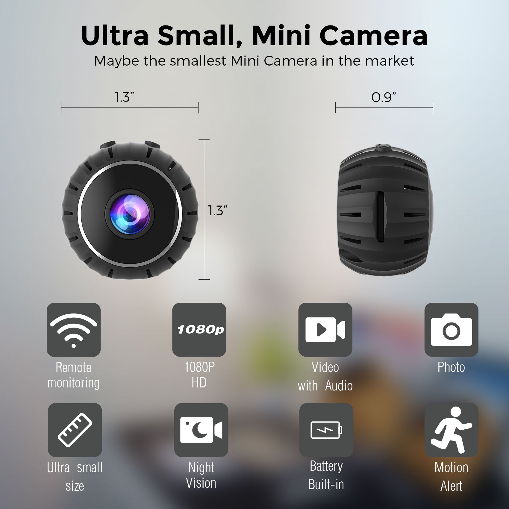 Mini Spy Camera, Wireless Camera 1080p Hd With O And Video()